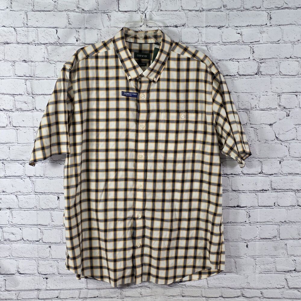NWT Orvis Men’s XXL Madras Plaid Lightweight SS Shirt‎